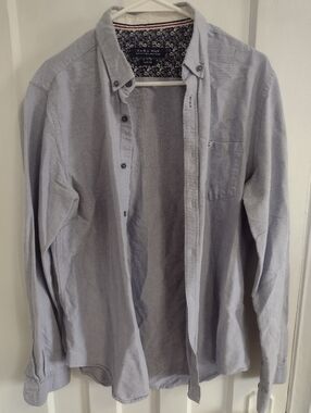 Zara Man Light Blue Button-Up Shirt